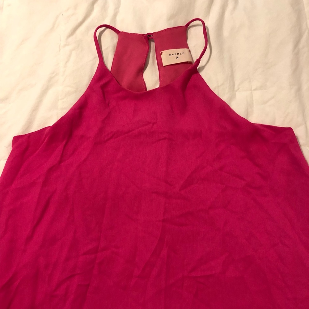 NWOT Pink High Neck Sun Dress